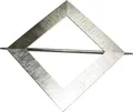 Gardinia Raffhalter für Vorhänge 14,5 x 14,5 cm edelstahl-optik  Raffhalter