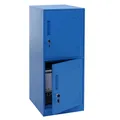 Mendler Spind HWC-P63, Schließfach Wertfachschrank Schließfachschrank 2 Türen, 90x38x45cm Stahl - blau