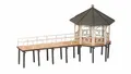 NOCH® Event-Pavillon „Fischersteg“, romantischer Modellbau Pavillon, 12,9 x 5,2