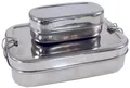 Guru-Shop Geschirr Edelstahl Brotdose, Frühstücksbox, Lunchbox,..