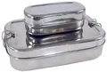 Edelstahl Brotdose, Frühstücksbox, Lunchbox, Vesperbox 2èr Set