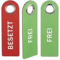 Relaxdays Türschild Besetzt Frei 3er Set Weiß,Grün,Rot