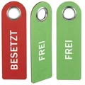 Relaxdays Türschild "besetzt Frei", 3er Set, Wc Schild Zum Aufhängen, Beidseitig, Bad & Büro, Filz Türhänger, Rot/grün