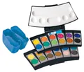 Pelikan Deckfarbkasten ProColor 735, 24 Farben, schwarz/blau