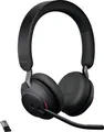 Jabra Evolve2 65 MS On Ear Headset Bluetooth Stereo Schwarz Lautstärkeregelung, Batterieladeanzeige, Mikrofon-Stummschaltung