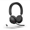 Jabra Evolve2 65 Teams Wireless Stereo Headset + USB-A Dongle, Schwarz