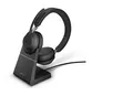 Jabra Evolve2 65 Wireless Stereo Headset Kopfhörer + Ladestation, Schwarz