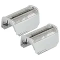 vhbw 2x Doppelscherfolie Ersatz für Braun 30B Mul, 30B, 30S für Elektrorasierer + Rahmen, silber