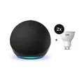 Amazon Echo Dot (5th Gen) + tink Basics White & Color GU10 Bulb mit Matter - 2er Set