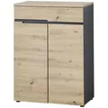 Schuhschrank MEMPHIS 2-türig Artisan Eiche Graphit Nachbildung