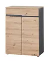 Schuhschrank Garderobe Schuhregal Schrank Flurmöbel Flur MEMPHIS Graphit Eiche