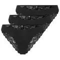ONLY Brasilslip ONLCHLOE LACE BRAZIL 3-PACK NOOS ACC (Packung, 3-St) schwarz L (40)