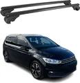 Dachträger Grundtäger für VW Touran 2003-2023 75kg Aluminium Schwarz 2 tlg