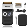KEMEI Folienrasierer Herren, Rasierer Herren Elektrisch mit Kahlrasur Schnurlose Elektrorasierer mit LED-Anzeige Geschenke zum Vatertag