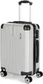 BRUBAKER Handgepäckkoffer London - Handgepäck Koffer Reisekoffer mit Zahlenschloss, 4 Rollen, 37 x 56 x 22 cm - ABS Trolley - Hartschalen Rollkoffer, Größe M