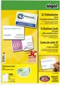 Sigel® LP798 Visitenkarten, 3C, glatter Schnitt rundum, mit abgerundeten Ecken, 