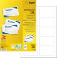sigel Visitenkarten 3C 85 x 55 mm 225 g/qm hochweiß 100 Visitenkarten
