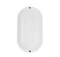 LUXULA LED Wandleuchte Kellerleuchte Oval, LED fest integriert, CCT 3000K-6500K Warm- Kaltweiß, 12W Garagenleuchte Weiß