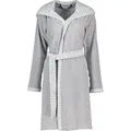 Vossen Damenbademantel Juno Kurzmantel mit Kapuze Rundstrickware, Kurzmantel mit Kapuze, 80% Baumwolle, 20% Polyester grau M