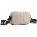 Umhängetasche ELBSAND "Minibag", Damen, Gr. B/H/T: 20,5cm x 12cm x 6cm, beige (sand), Polyester, unifarben, clean, Taschen, Handtasche mit Steppung, Crossbody Bag VEGAN