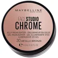 2 X MAYBELLINE NEW YORK FACE STUDIO CHROME GEL HIGHLIGHTER  - 30 METALLIC BRONZE