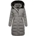 REPUBLIX Winterjacke TALIA Damen Gefütterte Dicke Winter Jacke Mantel Parka mit Kapuze grau XXL
