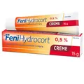 FeniHydrocort Creme 0,5%, Hydrocortison 5 mg/g, 3-fach wirksam bei Hautentzündungen: Lindert Juckreiz, vermindert Schwellungen, reduziert Rötungen, 15 g