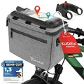 Lenkertasche Fahrrad KlickFIX mit Handyfach "OSKAR" - Grau - Bestseller,oft gekauft