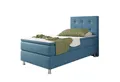 inter Boxspringbett Köln 90x200cm mit inkl. Topper und Matratzen (Spar set, Blau), inkl.Kopfteil mit Matratzen und Topper