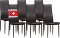 Albatros Esszimmerstühle MILANO 6er Set, Braun - Polsterstuhl mit Kunstleder-Bezug, Modernes Stilvolles Design am Esstisch - Küchenstuhl oder Stuhl Esszimmer mit hohe Belastbarkeit bis 110kg