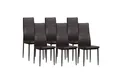 Albatros International Esszimmerstuhl Esszimmer Stühle 4 er Set MILANO, Stuhl Stühle Esszimmerstühle, Küche (6er Set, Braun, Kunstleder Bezug), Küchenstuhl Küchenstühle Essstühle für den Esstisch Ess Stühle