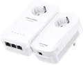 TP-Link TL-WPA8630P KIT(DE) AV1200 WLAN AC1200 Gigabit Powerline Netzwerkadapter (WiFi Klone, MU-MIMO, App Steuerung, 4 Gigabit Ports, Steckdose, Kompatibel mit anderen Adaptern), Weiß