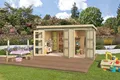 Gartenhaus Blockhaus  Pultdach 28 mm Zambezi XL 380x240 cm Lasita