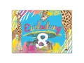 Limonia 12 Einladungskarten zum 8. Geburtstag Einladung Kindergeburtstag Mädchen Jungen Safari Giraffe Zebra Pferd Sahara