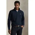 Polo Ralph Lauren für Herren. 710P06234002 Doppelt gestrickter Pullover mit kurzem marinefarbenem Reißverschluss (XXL), Lässig, Baumwolle, K