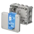EDO Aufputz-Abzweigdose IP66 Wasserdicht 150x115x65 mm Grau – UV-beständig, Halogenfrei – Verteilerdose/Anschlussdose mit Kabeleinführungen und Schraubdeckel für Innen- und Außenbereich