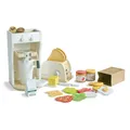 Teamson Kids Gesundes Frühstück to Go Spielset in Weiß für Kinder, tolles Küchenspielzeug aus Holz mit Tablett, Obst und Zubehör