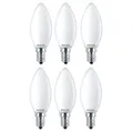 6 x Philips LED Filament Lampe Kerzen 4,3W =40Watt E14 matt 470lm warmweiß 2700K