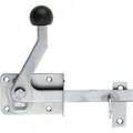 Alberts Gartentorfalle, Edelstahl, Zusätzlich Kugelgestrahlt, Platten Breite 80mm, Höhe 55mm