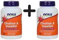 2 x NOW Foods Choline and Inositol, 500mg - 100 caps (129,95 EUR/kg)