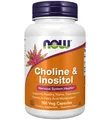 Now Foods Choline & Inositol 500mg Vitamin B4 B8 100 VCaps