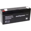 Multipower AGM-Batterie MP3,3-6, 6 V, 3,3 Ah, Faston 4,8 mm Anschluss