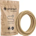 Textilkabel 3 m Jute 3 adrig rund Lampenkabel Stoffkabel Stromkabel Elektrokabel