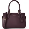 Lazarotti Bologna Leather Bowling-Bag Handtasche Crossbody Leder 26 cm - bordeaux