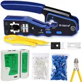 Brileine RJ45 Crimpwerkzeug-Set Cat5e Cat6 Crimpwerkzeug-Set