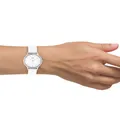 Oozoo Leder Damen Uhr C10940 Analog Quarzuhr Armband weiß Timepieces UOC10940