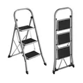 SONGMICS Klapptritt grau 3 Stufen, H: 105,0 cm