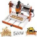 VEVOR CNC-Fräsmaschine, 500-W-Spindel, 3-Achsen-Graviermaschine, Arbeitsbereich 300x180x80 mm, Offline-Steuerung, Endschalter, Not-Aus, zum Schnitzen