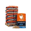 Holzpellets Blue Palette 300 kg (20 x 15 kg) - 6mm Weichholz Pellets mit hohem Heizwert & geringem Ascheanteil - Premium Heizpellets als Sackware für Feuerrohr, Kamin, Ofen oder Grill