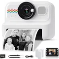 HiMont Kinderkamera Sofortbildkamera, 1080P Sofortbildkamera Kinder mit 32GB